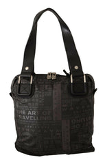 WAYFARER Black Printed Logo Shoulder Handbag Purse Bag -  Luxury Shoulder Bag for Women -  WAYFARER.