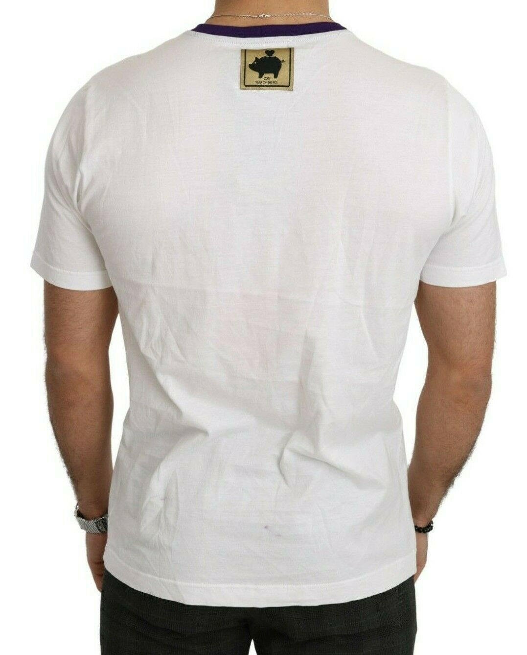 Dolce & Gabbana White Cotton Top Super Power Pig T-shirt -   -  Dolce & Gabbana.