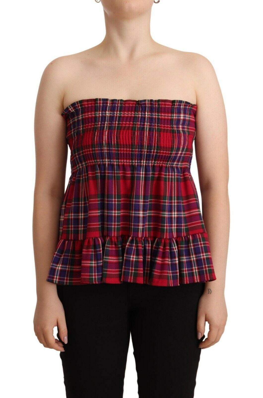 CAMPO DI FRAGOLE Multicolor Chekered Sleevelesss Tank Top -   -  CAMPO DI FRAGOLE.