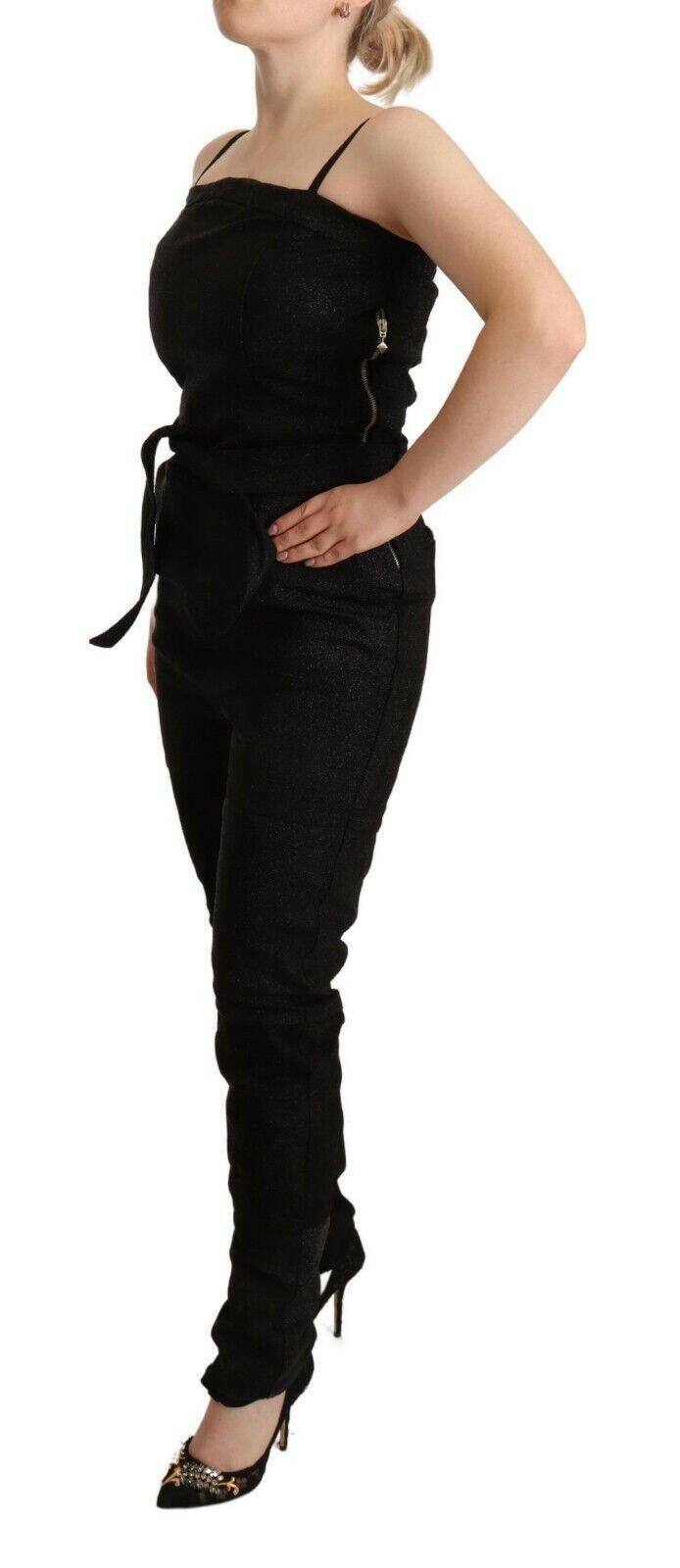 La Maison du Couturier Black Spaghetti Strap Jumpsuit Dress -   -  La Maison du Couturier.