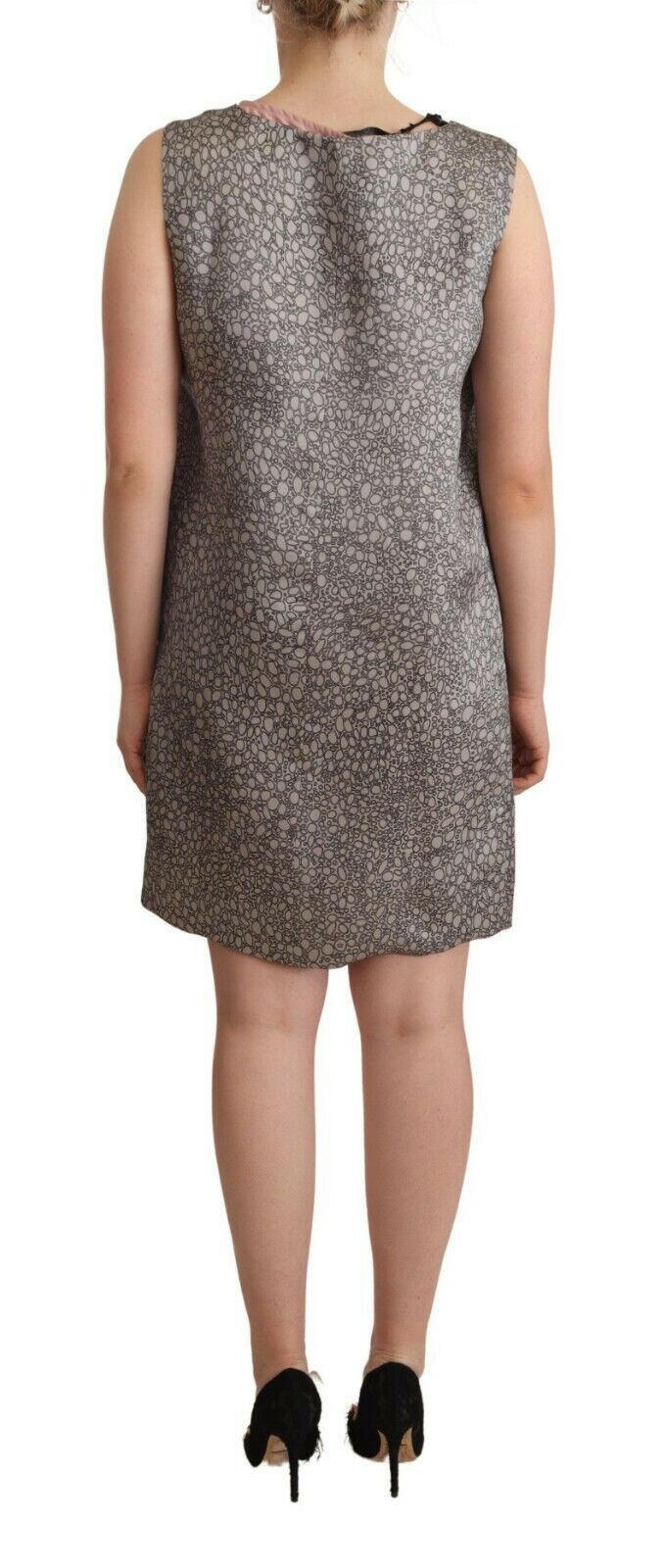 Comeforbreakfast Gray Sleeveless Shift Knee Length Dress -   -  Comeforbreakfast.