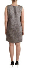 Comeforbreakfast Gray Sleeveless Shift Knee Length Dress -   -  Comeforbreakfast.