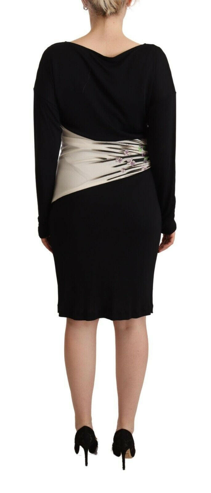 Roberto Cavalli Black Silver Sheath Knee Length Dress -   -  Roberto Cavalli.