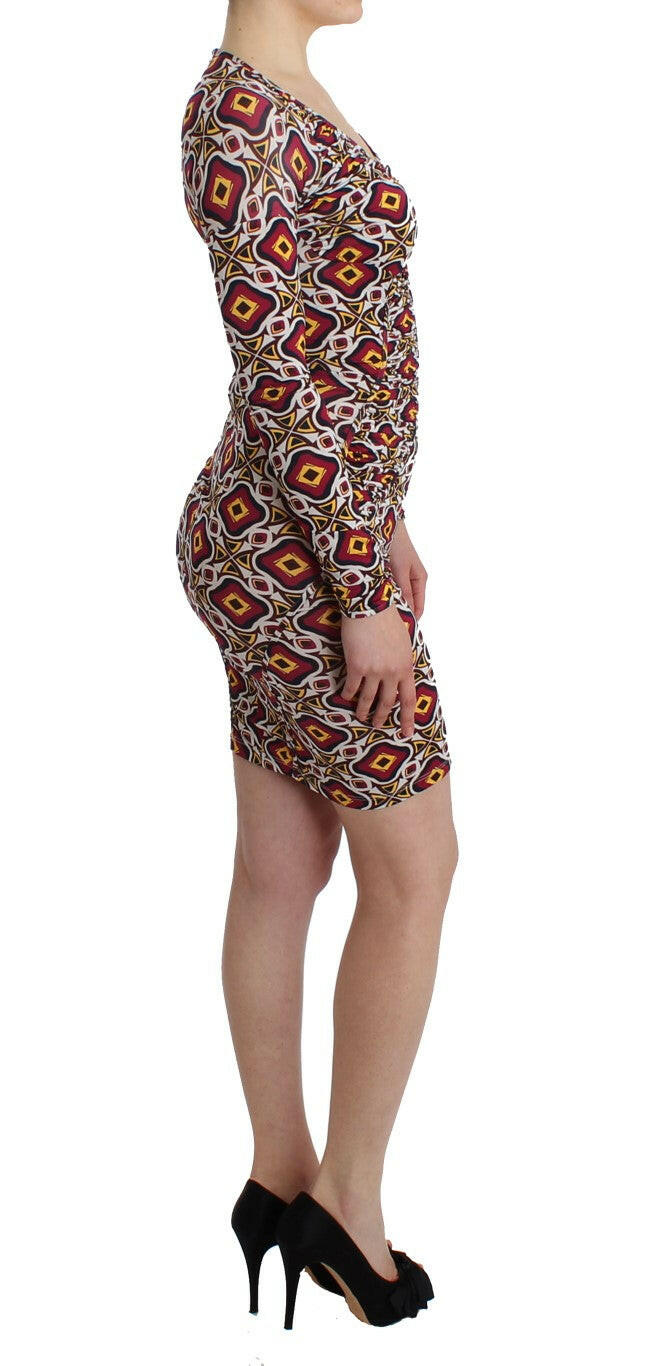 GF Ferre Multicolor Longsleeved Viscose Shift Dress -   -  GF Ferre.