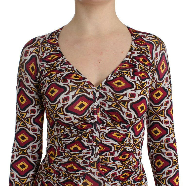 GF Ferre Multicolor Longsleeved Viscose Shift Dress -   -  GF Ferre.