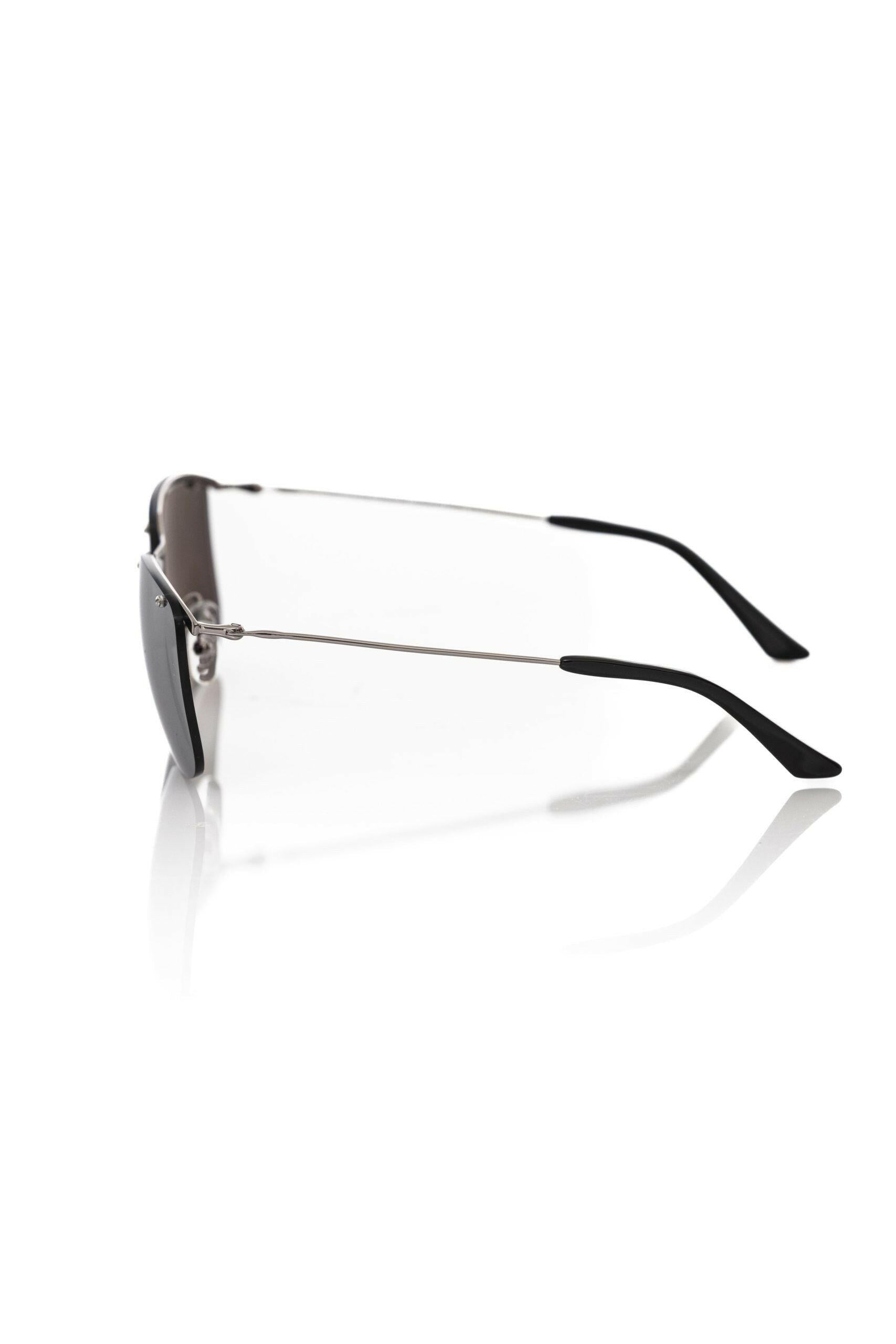 Frankie Morello Silver Metallic Fiber Men's Sunglass -   -  Frankie Morello.