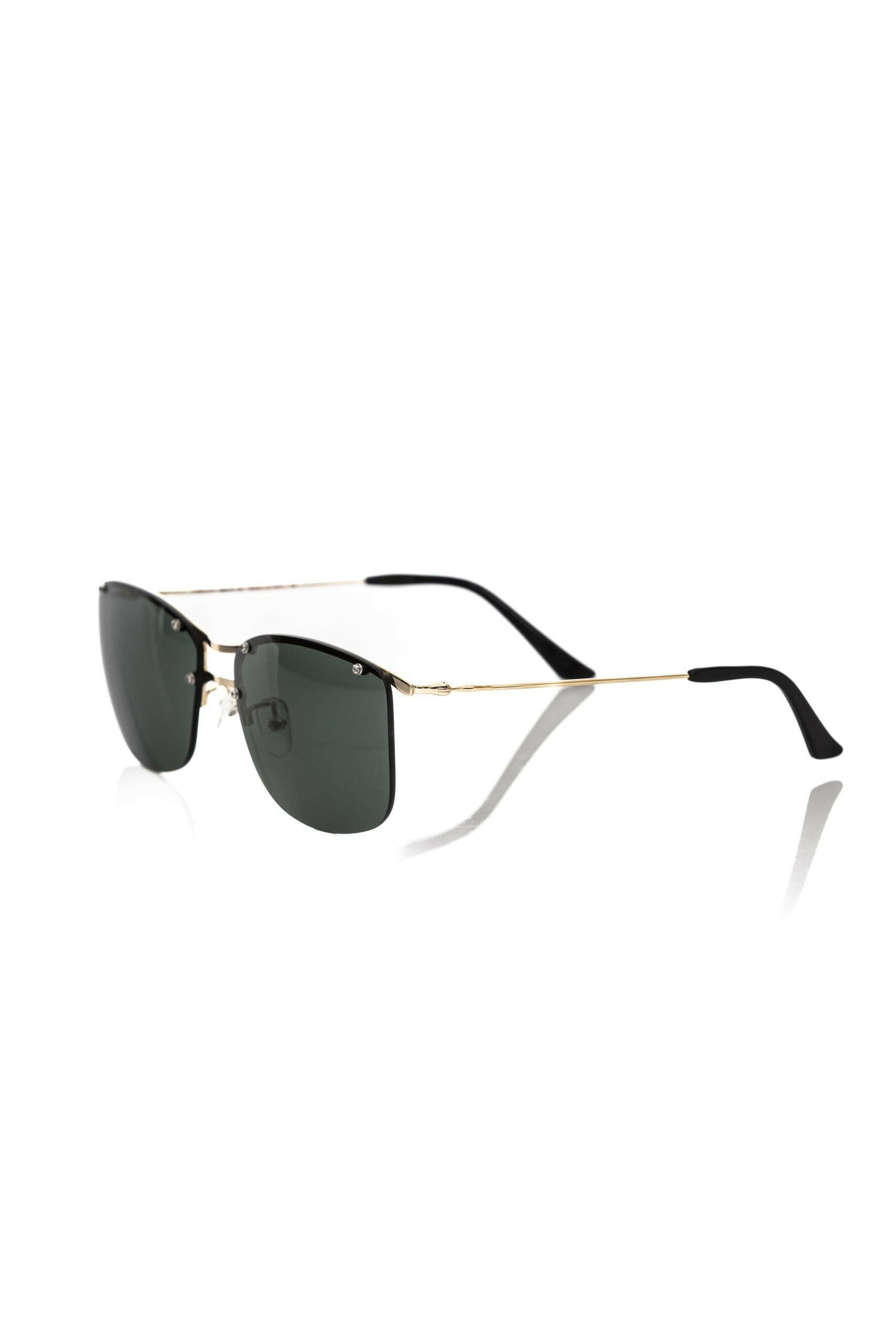 Frankie Morello Black Metallic Fibre Men Sunglasses -   -  Frankie Morello.
