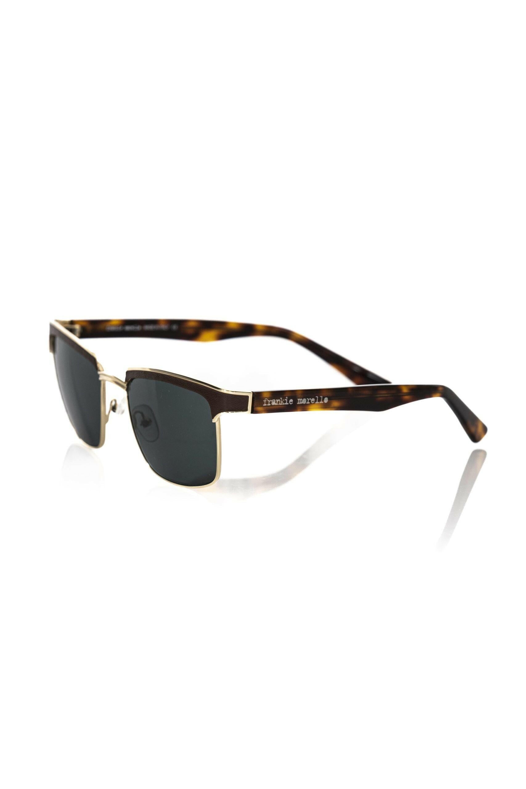 Frankie Morello Brown Metallic Fiber Men's Sunglass -   -  Frankie Morello.