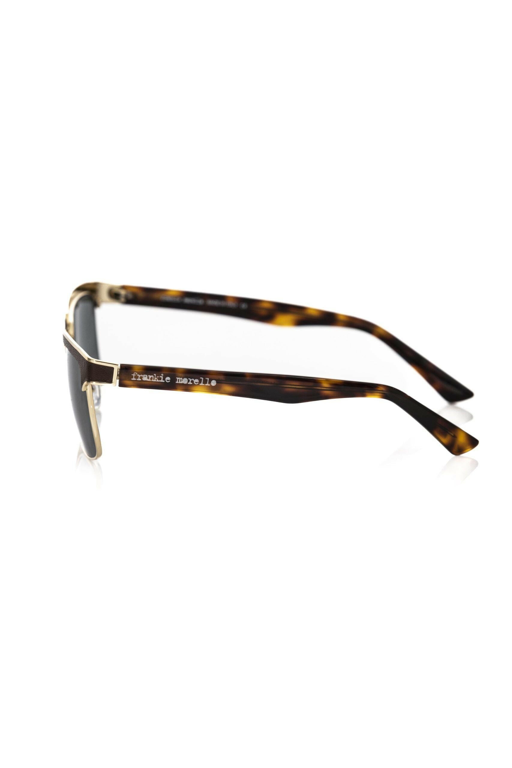 Frankie Morello Brown Metallic Fiber Men's Sunglass -   -  Frankie Morello.