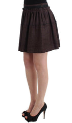 GF Ferre Purple Short Flannel Skirt -   -  GF Ferre.