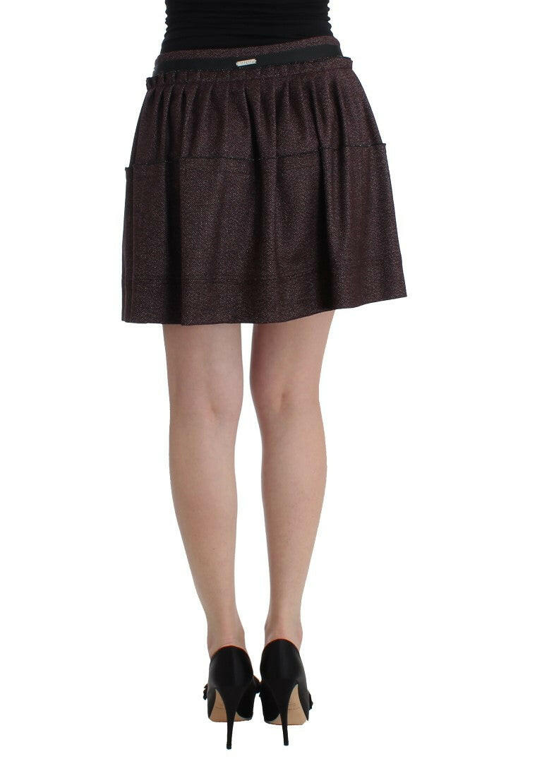 GF Ferre Purple Short Flannel Skirt -   -  GF Ferre.