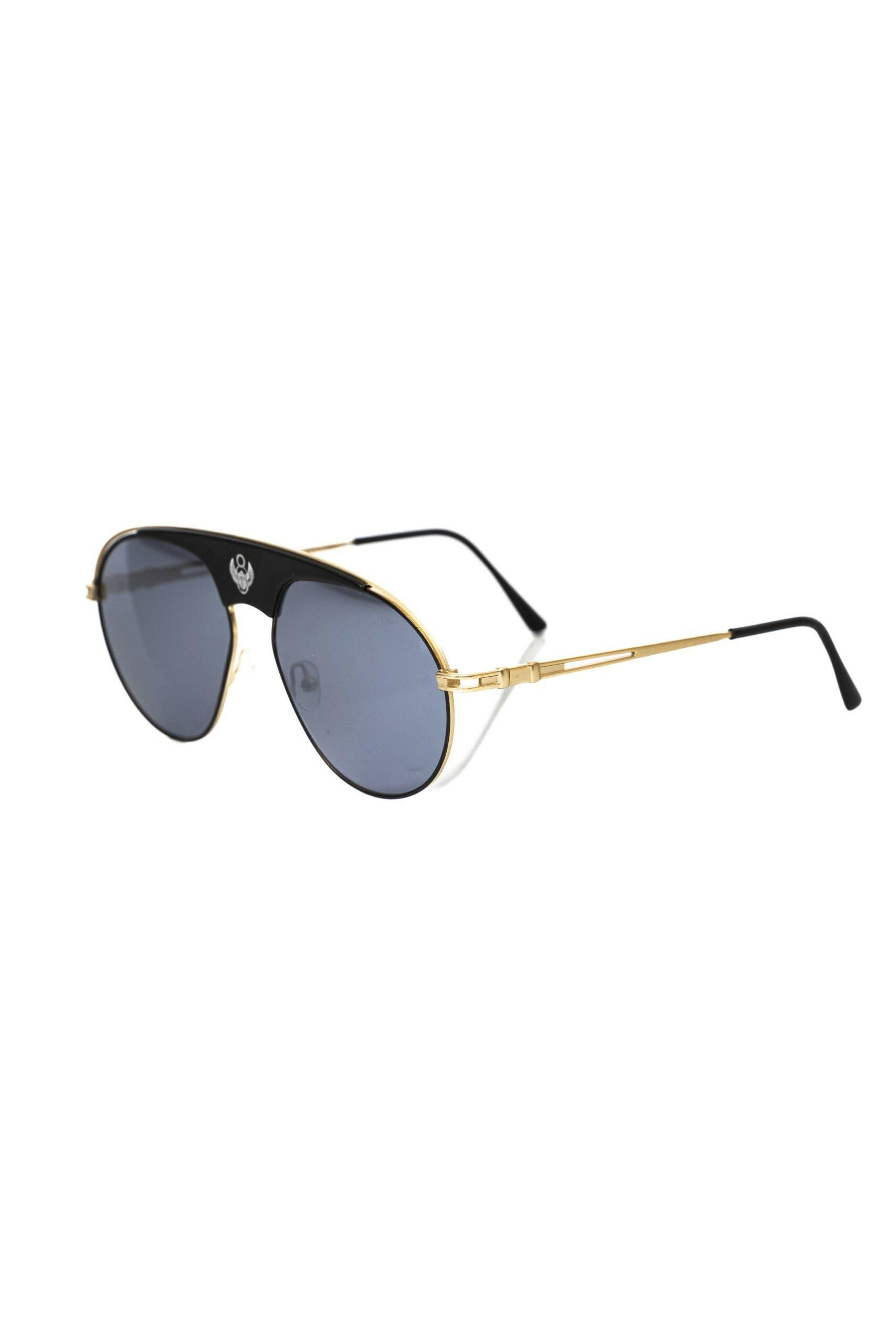 Frankie Morello Black Metallic Fibre Men Sunglasses -   -  Frankie Morello.