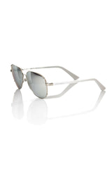 Frankie Morello Silver Metallic Fiber Men's Sunglass -   -  Frankie Morello.