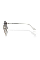 Frankie Morello Silver Metallic Fiber Men's Sunglass -   -  Frankie Morello.
