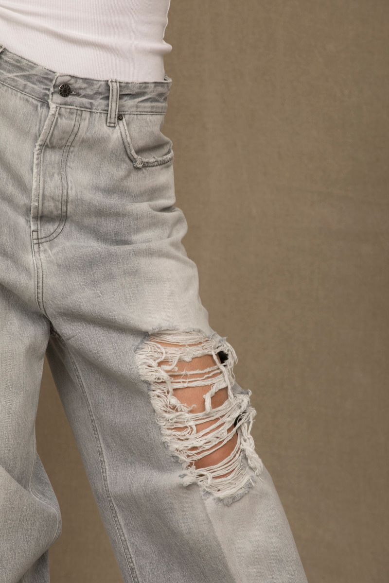 Don The Fuller Elegance in Denim: Chic Grey Cotton Jeans -   -  Don The Fuller.
