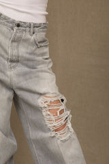 Don The Fuller Elegance in Denim: Chic Grey Cotton Jeans -   -  Don The Fuller.