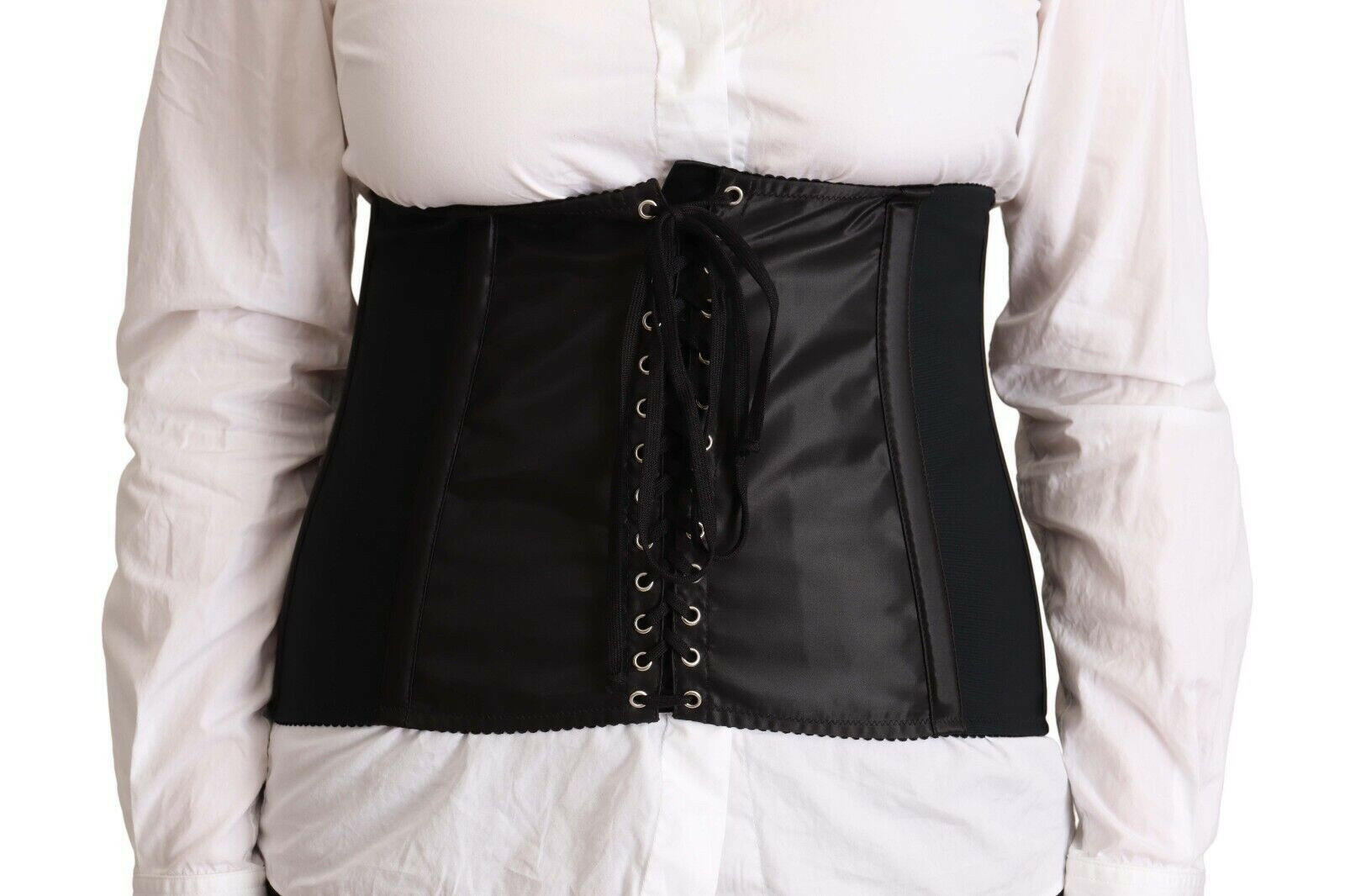Dolce & Gabbana Black Corset Belt Stretch Waist Strap Top -   -  Dolce & Gabbana.