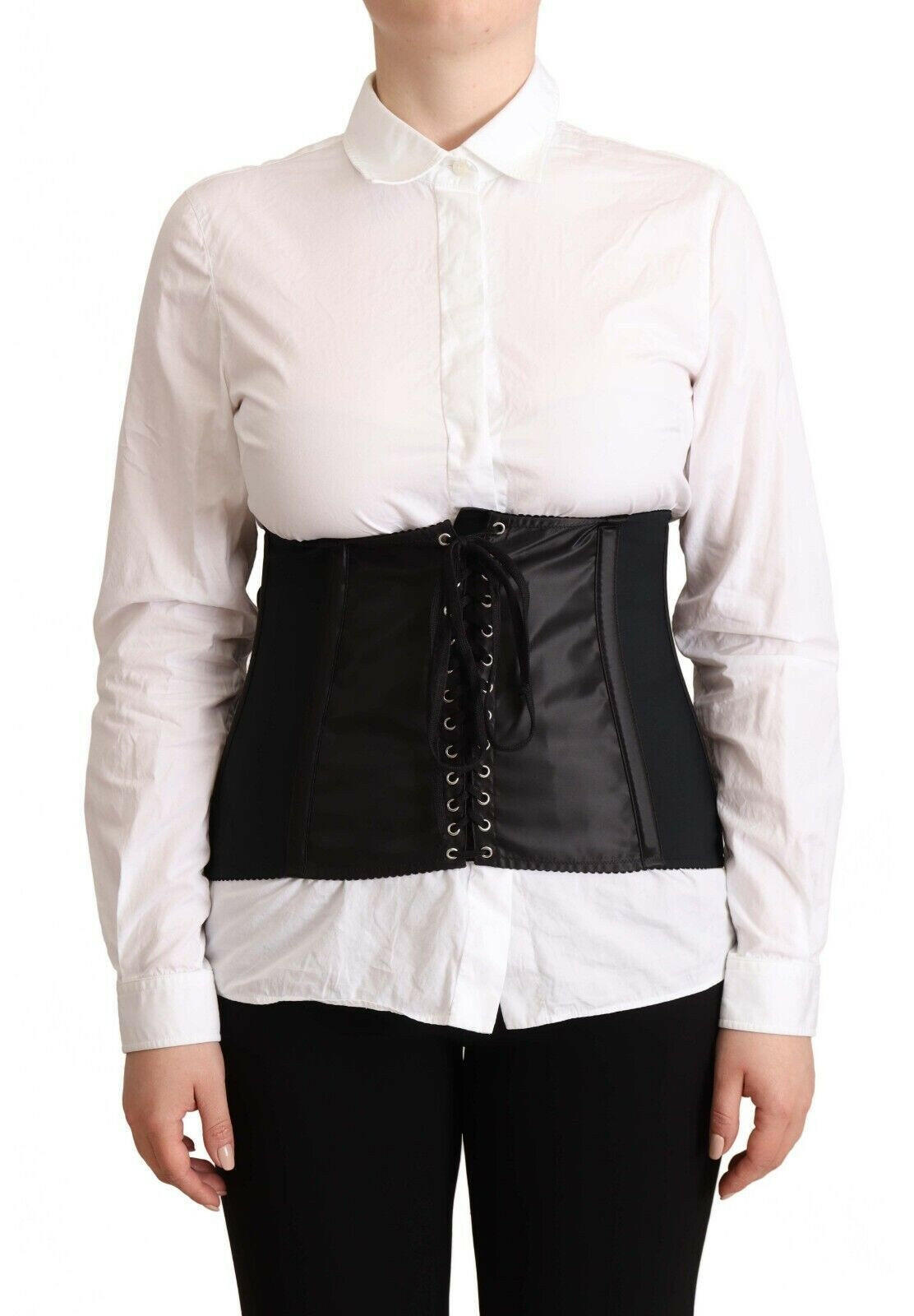 Dolce & Gabbana Black Corset Belt Stretch Waist Strap Top -   -  Dolce & Gabbana.