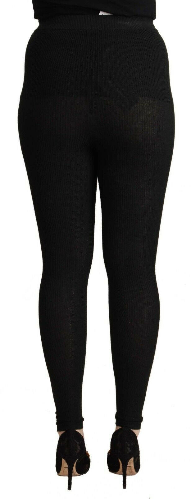 Dolce & Gabbana Black Cashmere Stretch Waist Tights Pants -   -  Dolce & Gabbana.