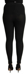 Dolce & Gabbana Black Cashmere Stretch Waist Tights Pants -   -  Dolce & Gabbana.