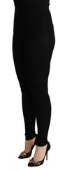 Dolce & Gabbana Black Cashmere Stretch Waist Tights Pants -   -  Dolce & Gabbana.