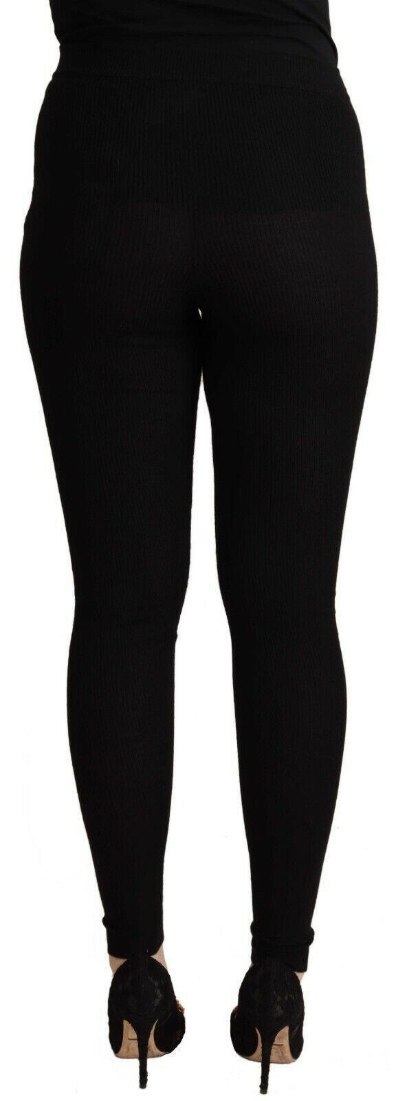 Dolce & Gabbana Black Cashmere Stretch Waist Tights Pants -   -  Dolce & Gabbana.