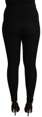 Dolce & Gabbana Black Cashmere Stretch Waist Tights Pants -   -  Dolce & Gabbana.