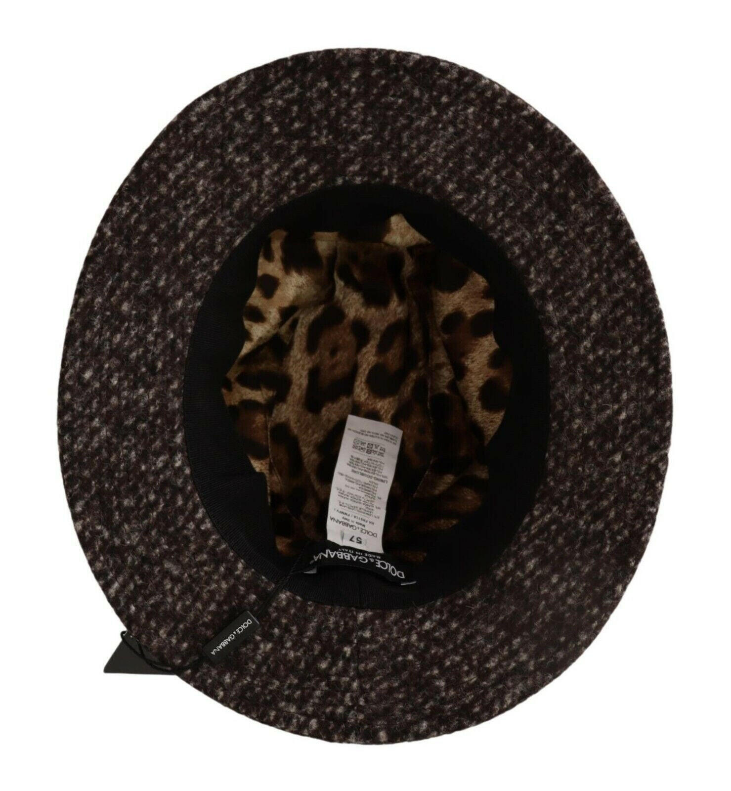 Dolce & Gabbana Gray Melange Blended Textured Tweed Hat -   -  Dolce & Gabbana.