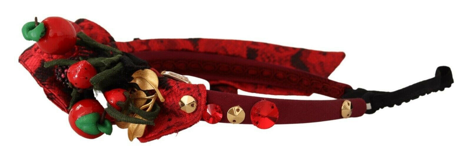 Dolce & Gabbana Red Tiara Berry Fruit Crystal Bow Hair Diadem Headband -   -  Dolce & Gabbana.