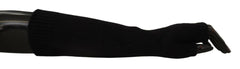 Dolce & Gabbana Black Knitted Fingerless Elbow Length Gloves -   -  Dolce & Gabbana.