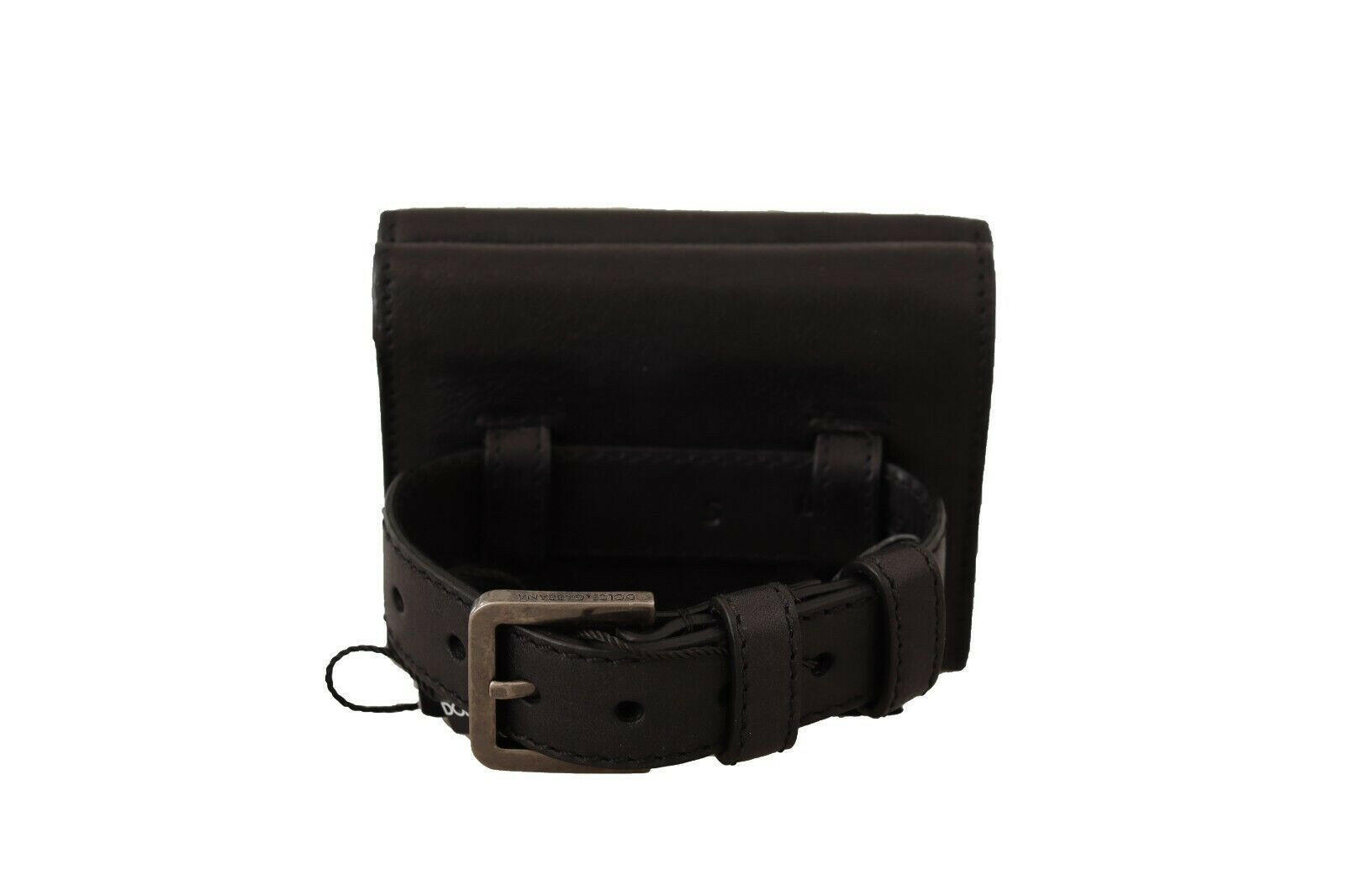 Dolce & Gabbana Black Leather Trifold Purse Belt Multi Kit Wallet -   -  Dolce & Gabbana.
