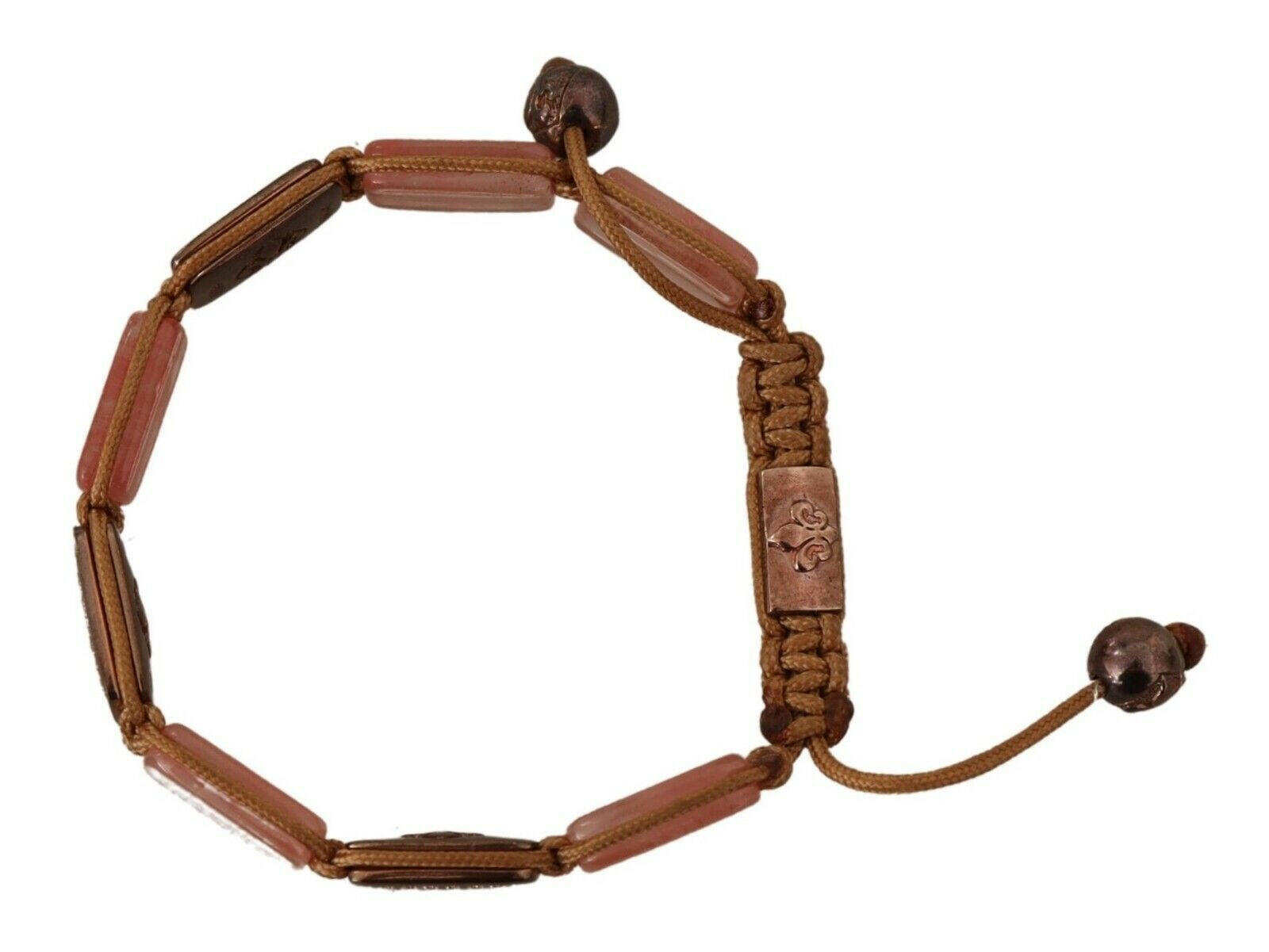 Nialaya Multicolor Crystals Logo Embellished Adjustable Bracelet -   -  Nialaya.