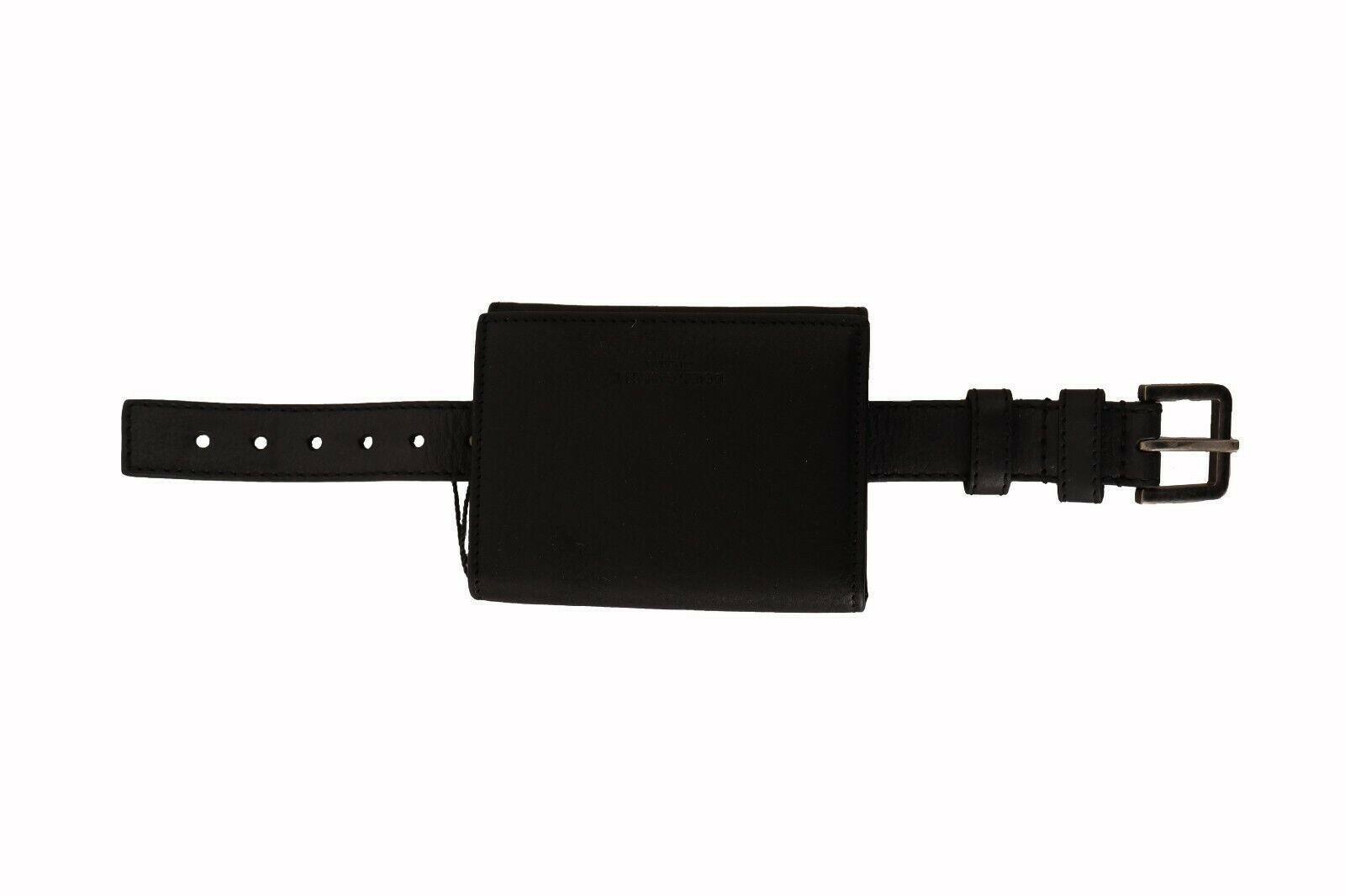 Dolce & Gabbana Black Leather Trifold Purse Belt Strap Multi Kit Wallet -  Leather Wallet for Men -  Dolce & Gabbana.