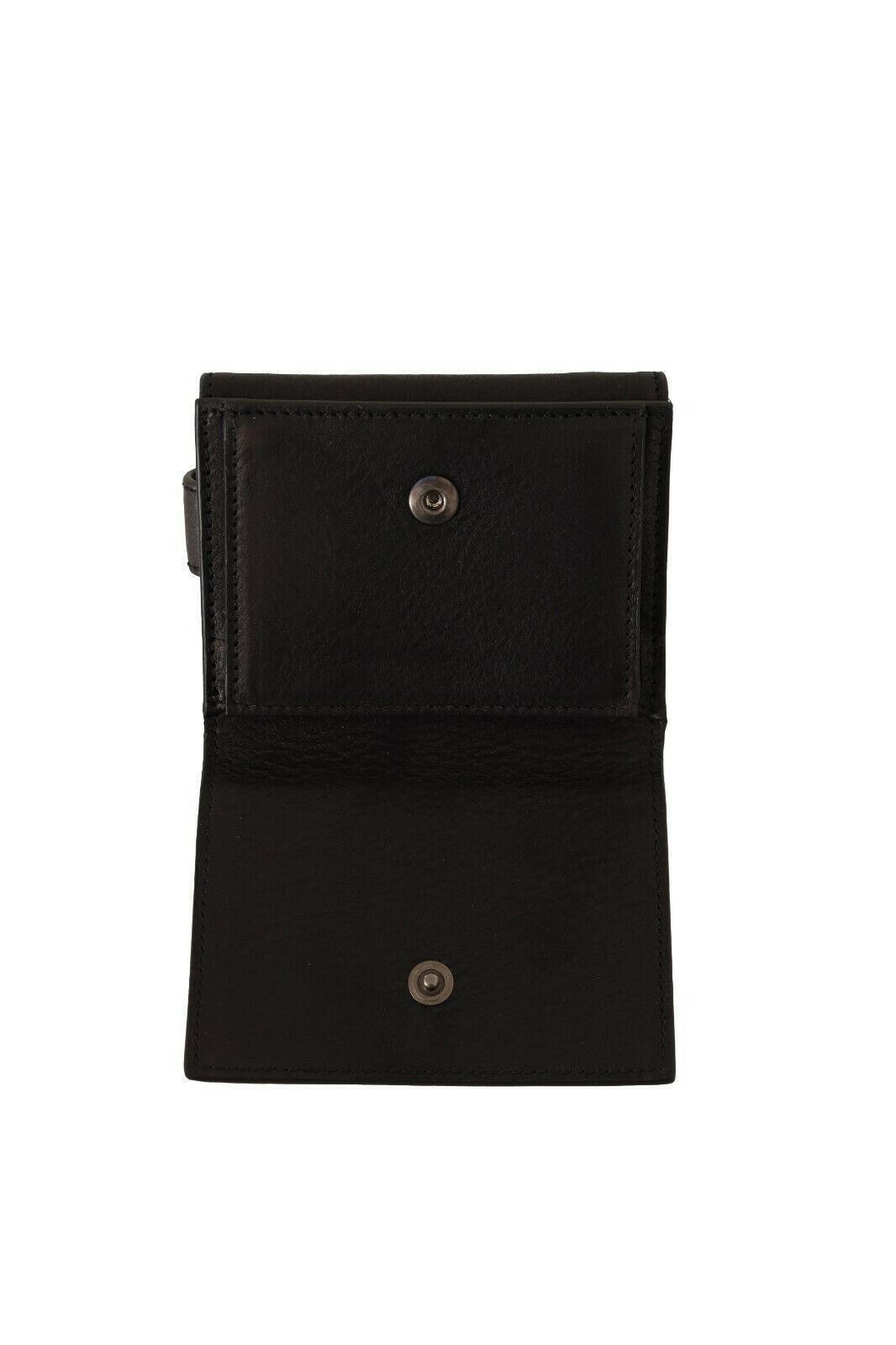 Dolce & Gabbana Black Leather Trifold Purse Belt Strap Multi Kit Wallet -  Leather Wallet for Men -  Dolce & Gabbana.