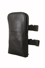 Dolce & Gabbana Black Leather Purse Double Belt Strap Multi Kit Wallet -  Leather Wallet for Men -  Dolce & Gabbana.