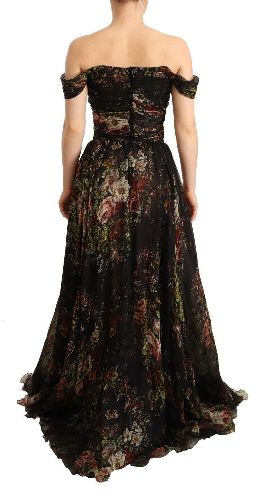 Dolce & Gabbana Multicolored Floral Off Shoulder Gown Dress -   -  Dolce & Gabbana.