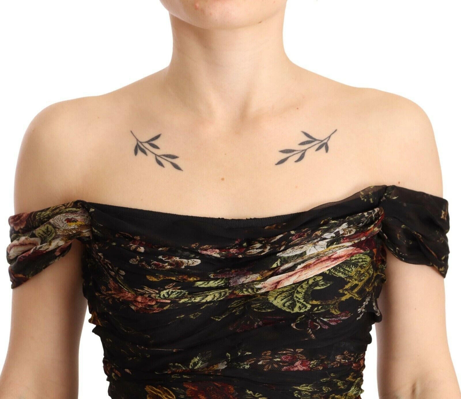 Dolce & Gabbana Multicolored Floral Off Shoulder Gown Dress -   -  Dolce & Gabbana.