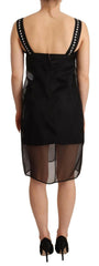 Dolce & Gabbana Black Silk Stretch Crystal Sheath Mini Dress -   -  Dolce & Gabbana.