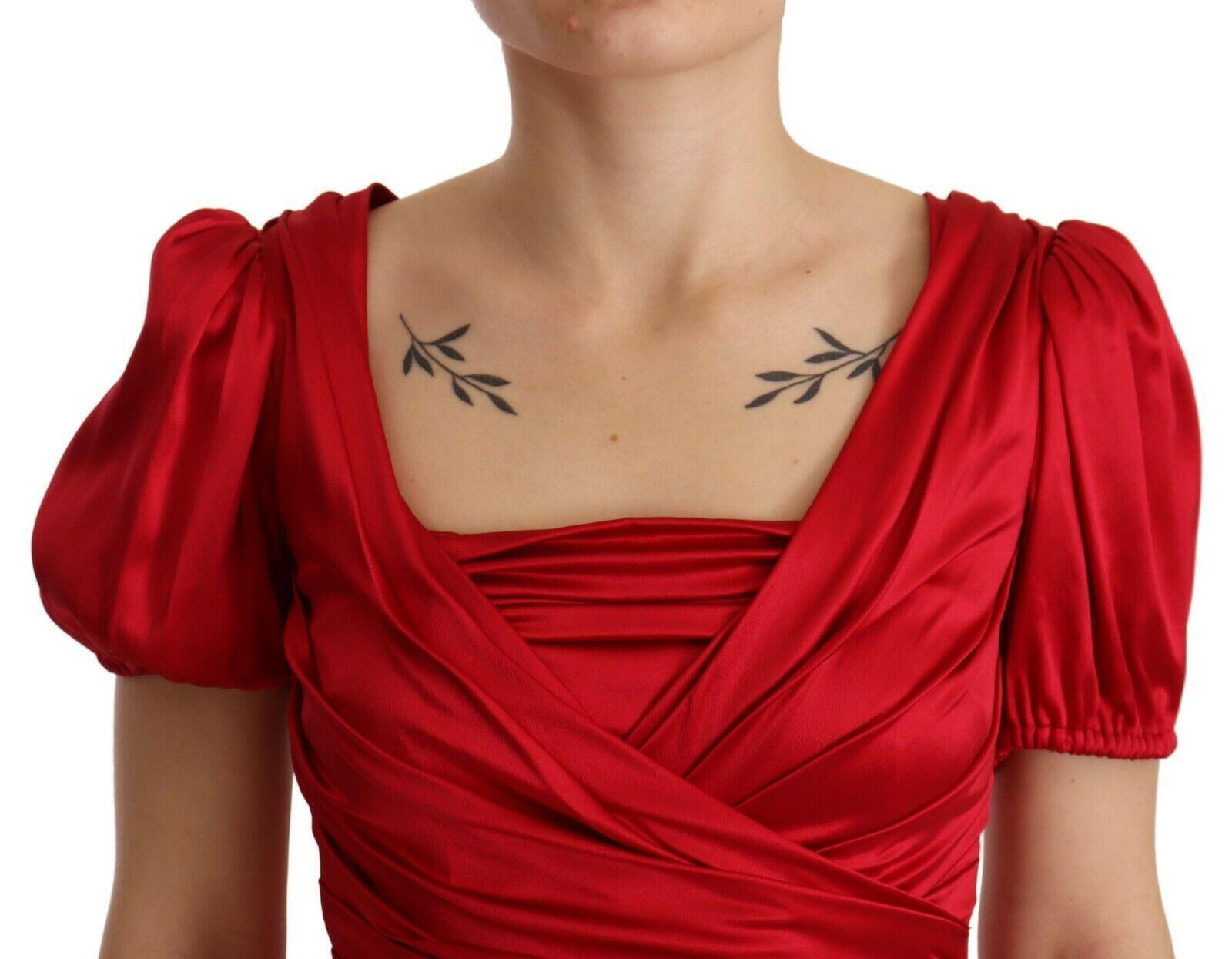 Dolce & Gabbana Red Silk Stretch Sheath Mermaid Gown Dress -   -  Dolce & Gabbana.