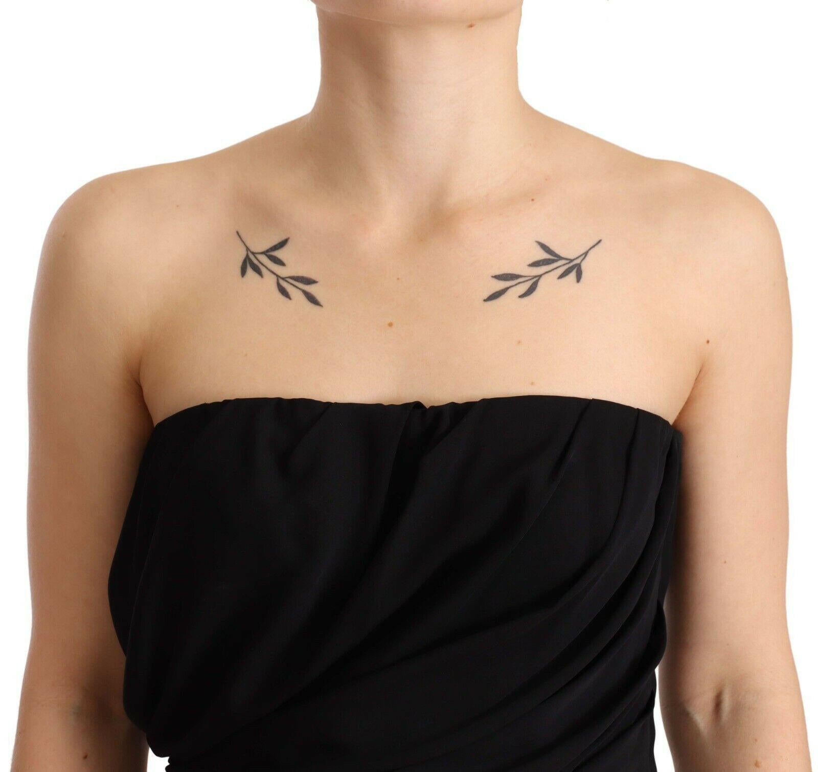 Dolce & Gabbana Black Silk Stretch Strapless Sheath Midi Dress -   -  Dolce & Gabbana.