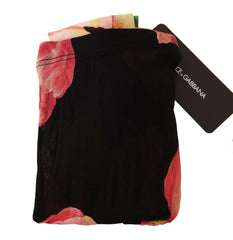 Dolce & Gabbana Black Floral Print Nylon Tights Stockings -   -  Dolce & Gabbana.