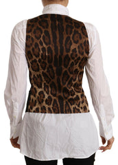 Dolce & Gabbana Black Button Down Sleeveless Vest Polyester Top -   -  Dolce & Gabbana.