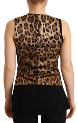 Dolce & Gabbana Black Button Down Sleeveless Vest Wool Top -   -  Dolce & Gabbana.