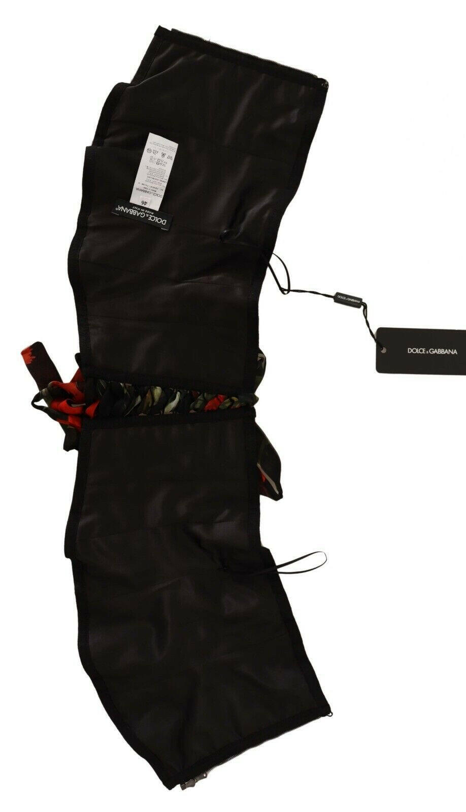 Dolce & Gabbana Black Corset Belt Stretch Waist Strap Silk Top -   -  Dolce & Gabbana.