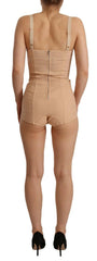 Dolce & Gabbana Beige Nylon Floral Lace Bodysuit Underwear -   -  Dolce & Gabbana.