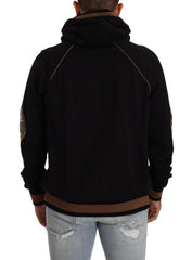 Dolce & Gabbana Black Brown Leopard Cotton Hooded Pullover Sweater -   -  Dolce & Gabbana.