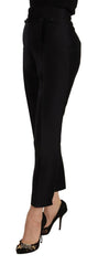 Dsquared² Black Wool High Waist Skinny Women Pants -   -  Dsquared².