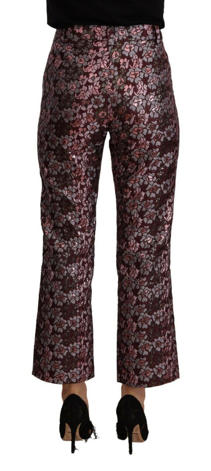 House of Holland Multicolor Floral Jacquard Flared Cropped Pants -   -  House of Holland.