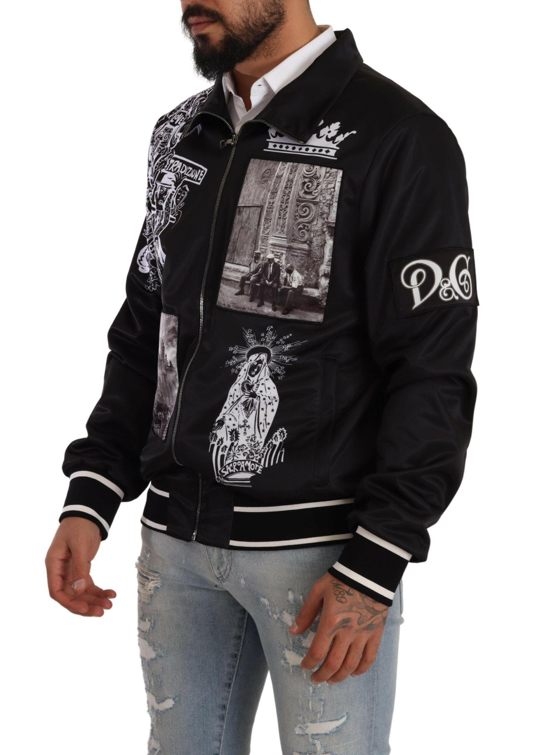 Dolce & Gabbana Black Logo Zipper Superstizione Sweater -   -  Dolce & Gabbana.