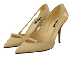 Dolce & Gabbana Yellow Exotic Leather Stiletto Heel Pumps Shoes -   -  Dolce & Gabbana.